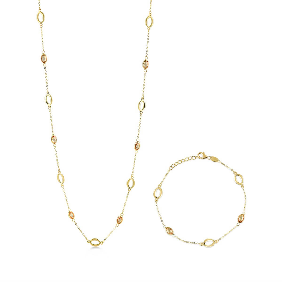 Taşlı Altın Altın Fantezi Set