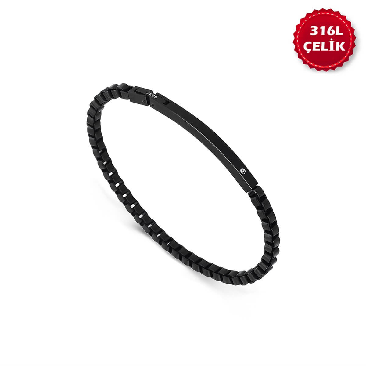 Taşlı Çelik Erkek Bileklik