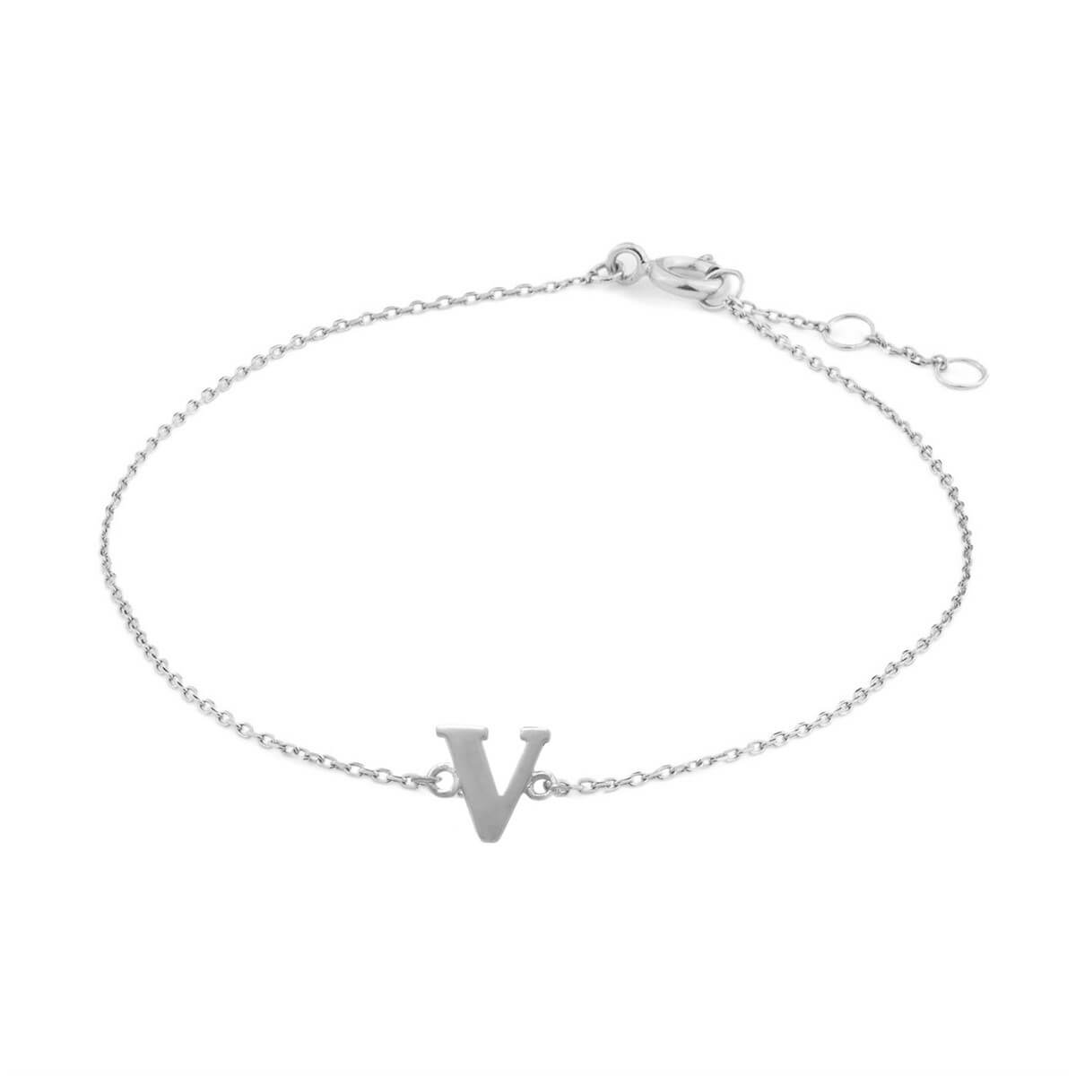 V Harfli Altın Bileklik