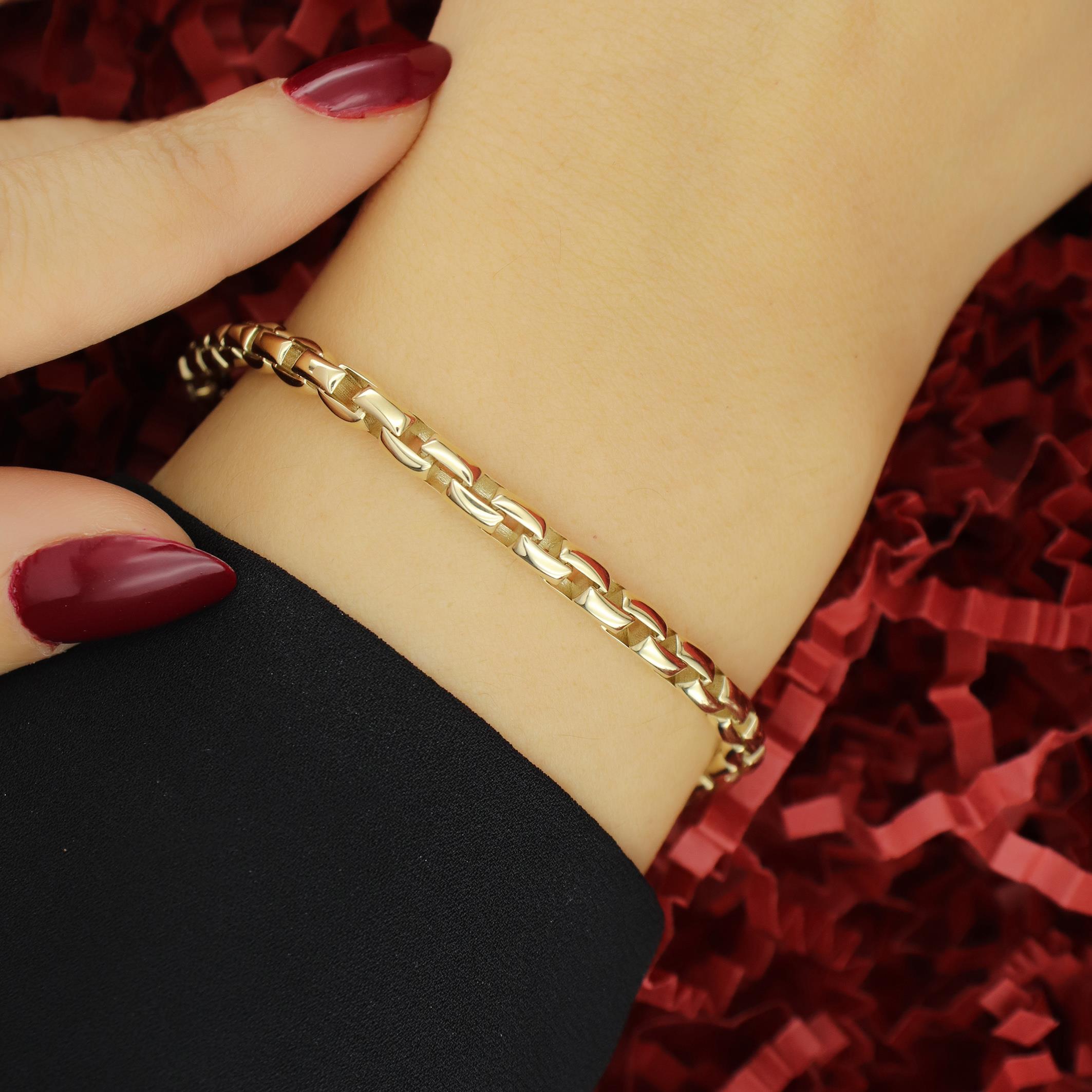  14 Ayar Altın Zincir Bileklik