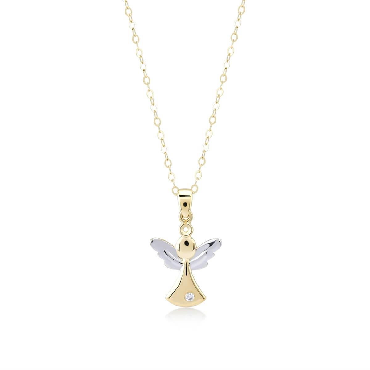 0.01 ct. Pırlanta  Melek Altın Kolye