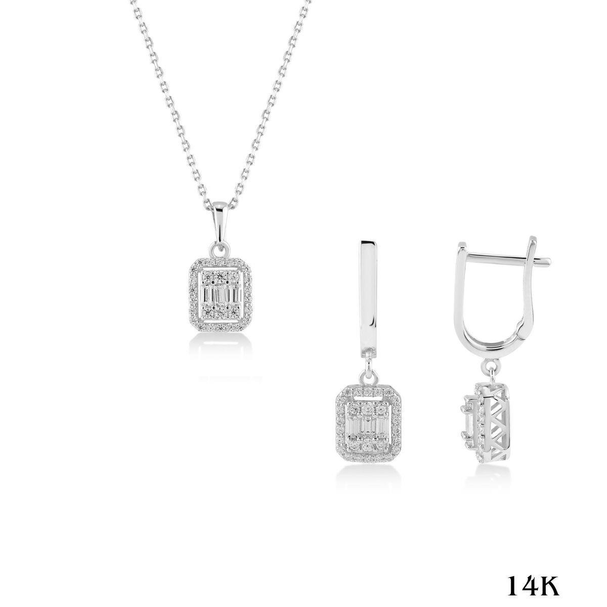 14 Ayar Altın Baget Altın Set