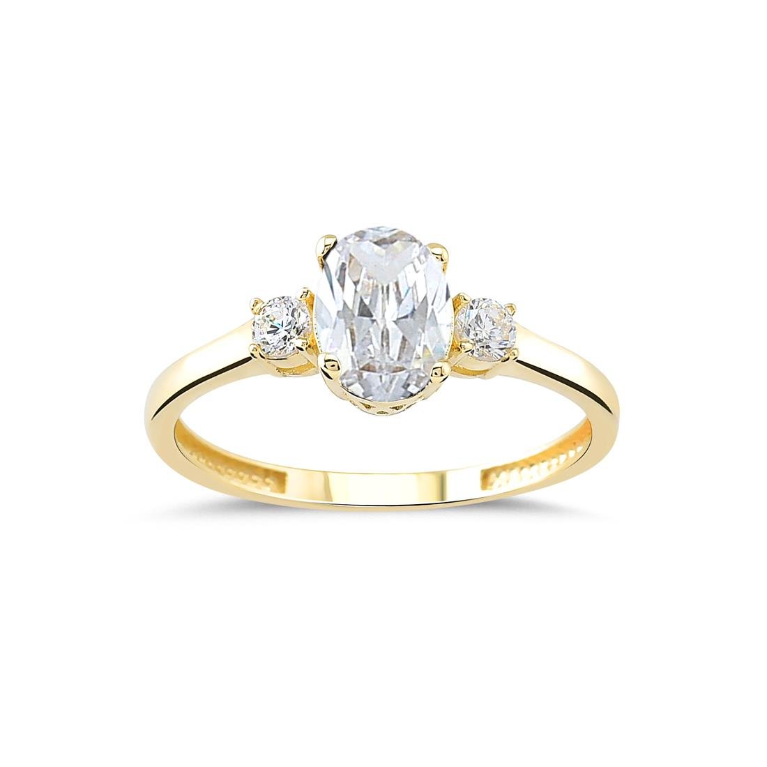 Altın Üçtaş Yüzük 