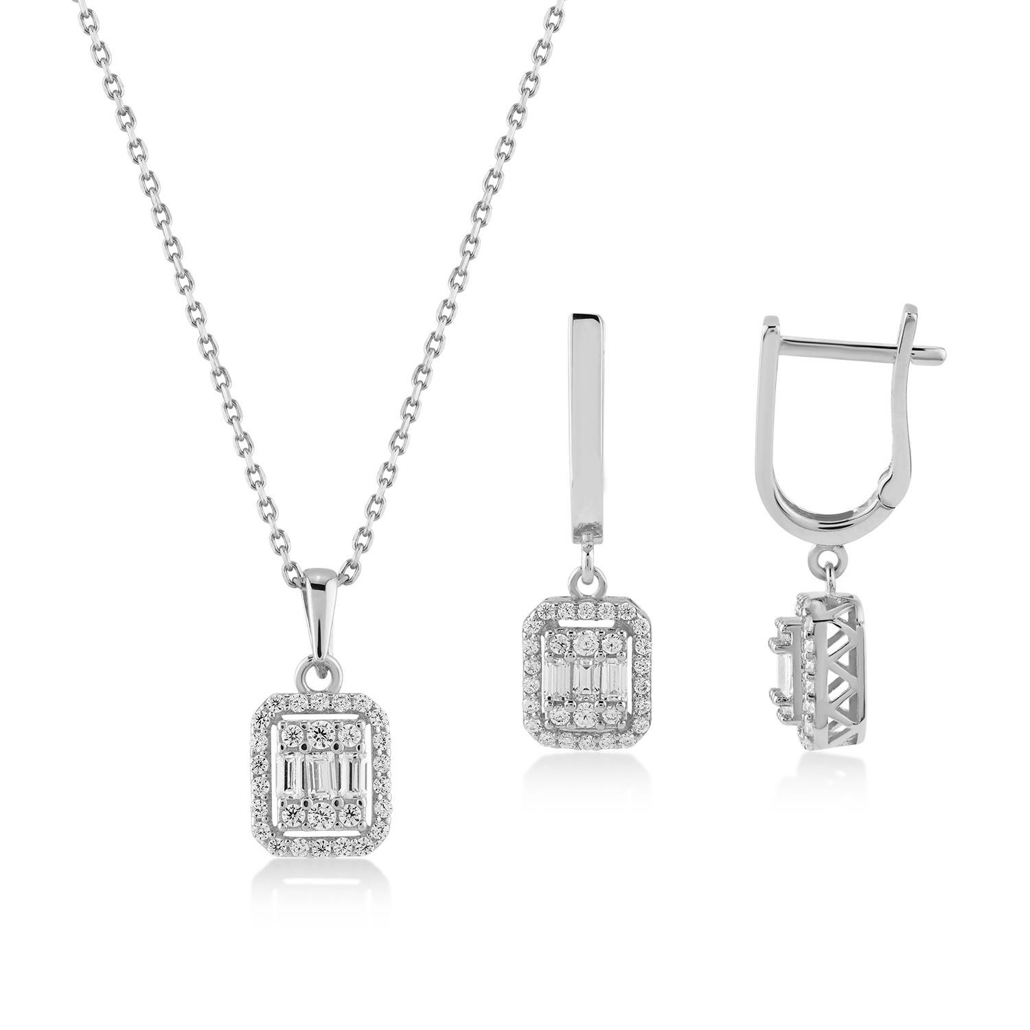 Baget Taşlı Altın Set 