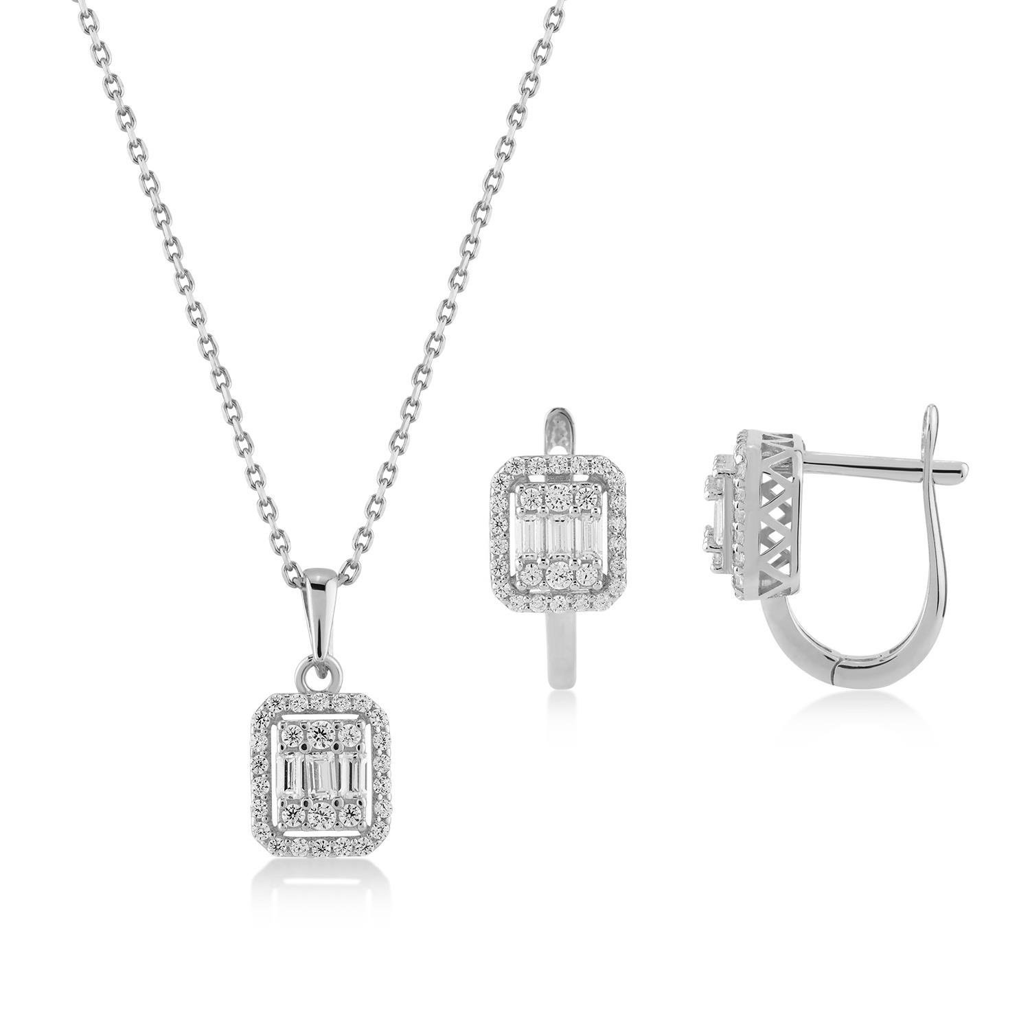 Baget Taşlı Altın Set 