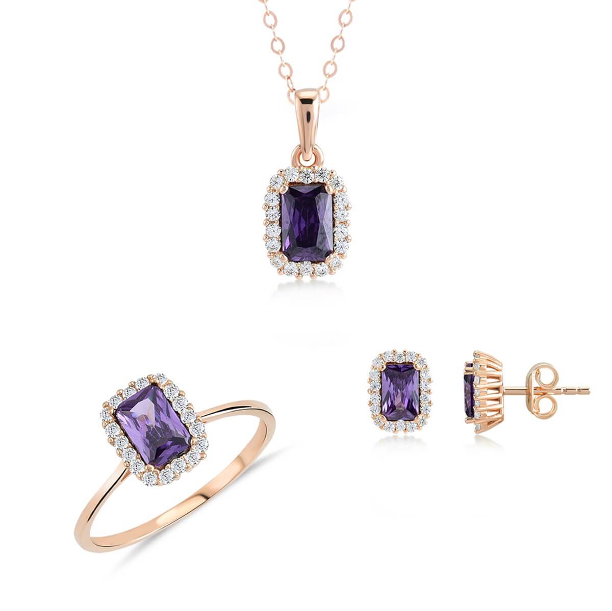 Baget Tektaşlı Altın Fantazi Set MA 104 03 01 00