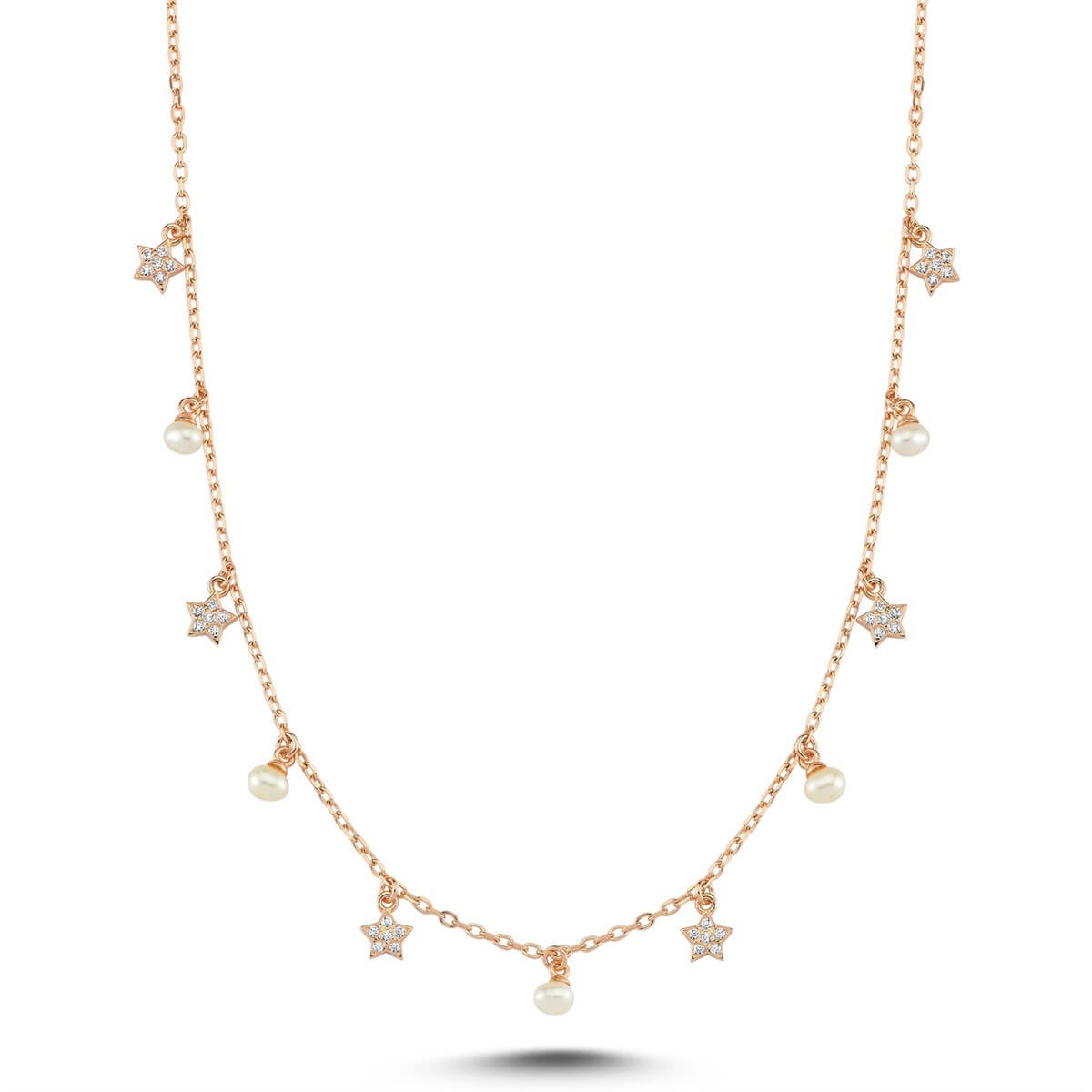 Charm Gümüş Taşlı Kolye