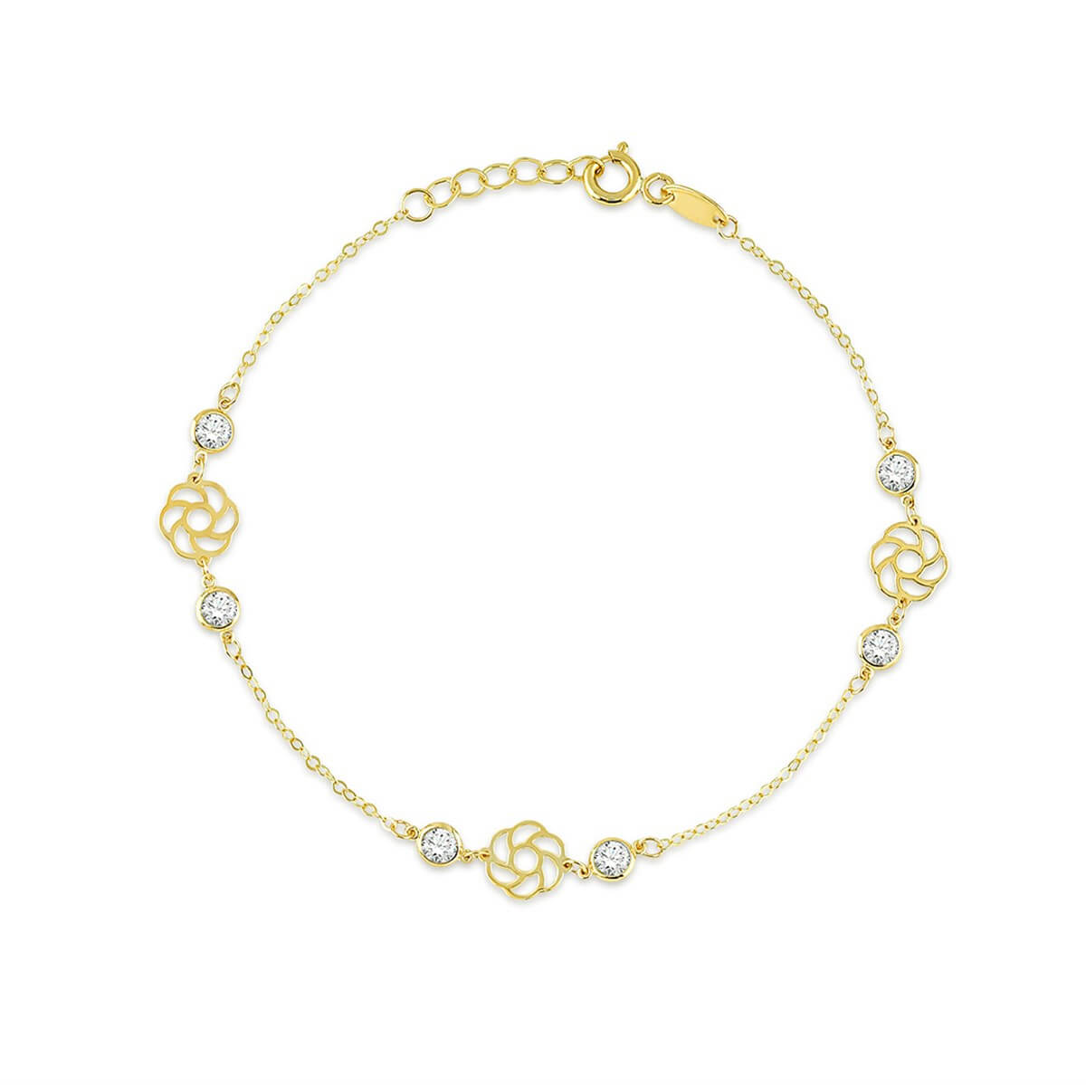 Çiçek Figürlü Altın Bileklik BLTA 112 08 05 00