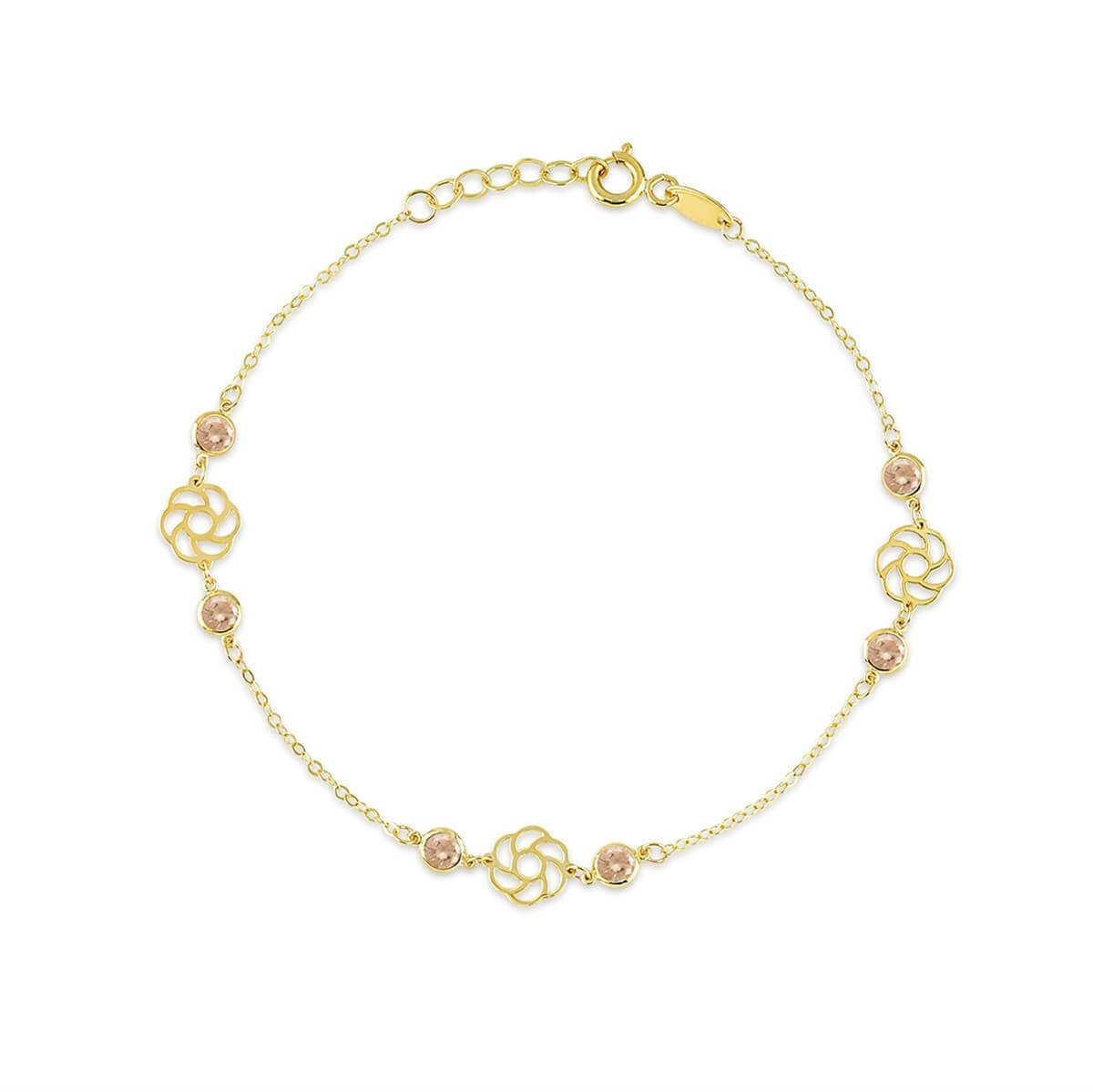 Çiçek Figürlü Altın Bileklik BLTA 112 08 15 00