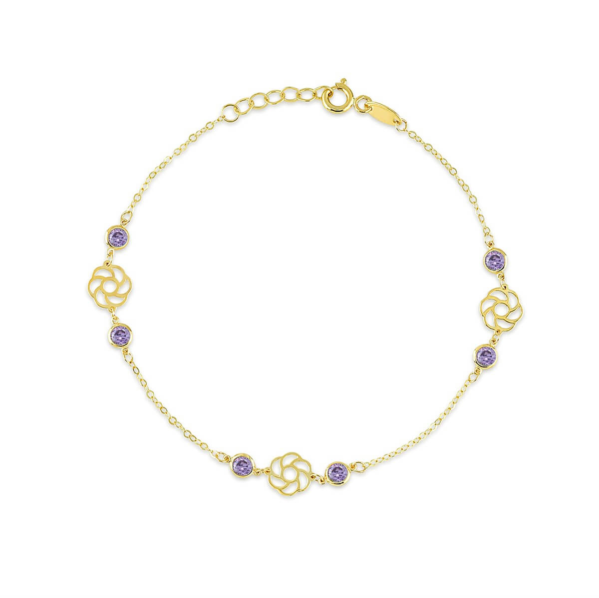 Çiçek Figürlü Altın Bileklik BLTA 112 08 01 00