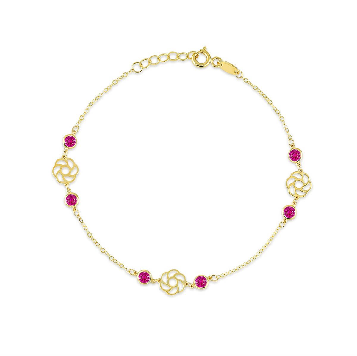 Çiçek Figürlü Altın Bileklik BLTA 112 08 09 00