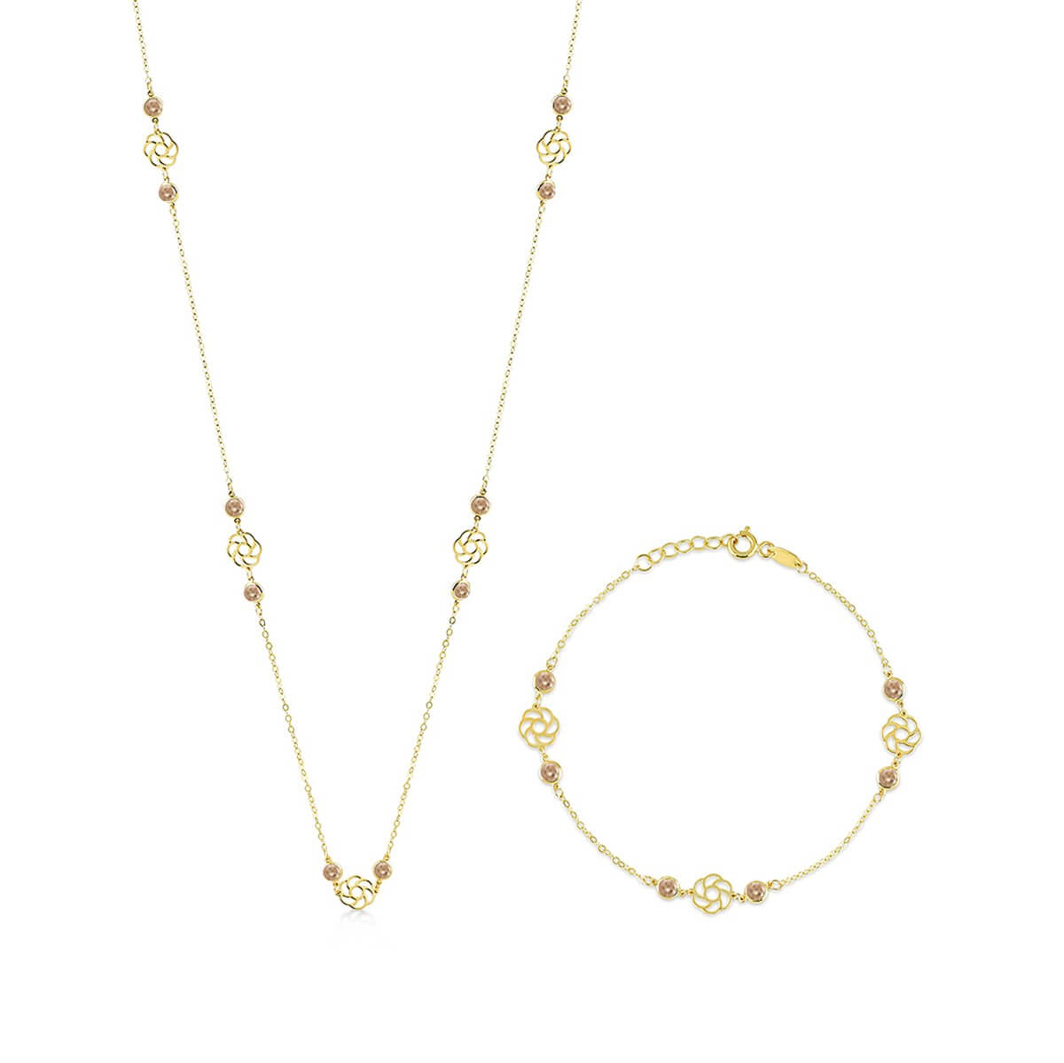 Çiçek Figürlü Altın Set TA 112 08 15 00