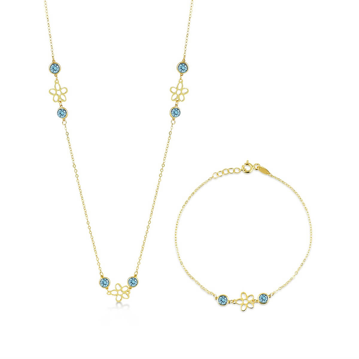 Çiçek Figürlü Altın Set TA 113 08 03 00