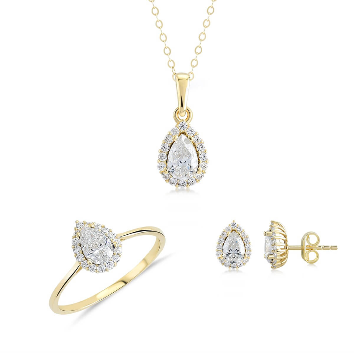 Damla Taşlı Altın Fantazi Set MA 102 01 05 00