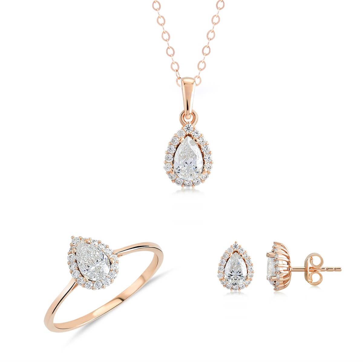 Damla Taşlı Altın Fantazi Set MA 102 03 05 00