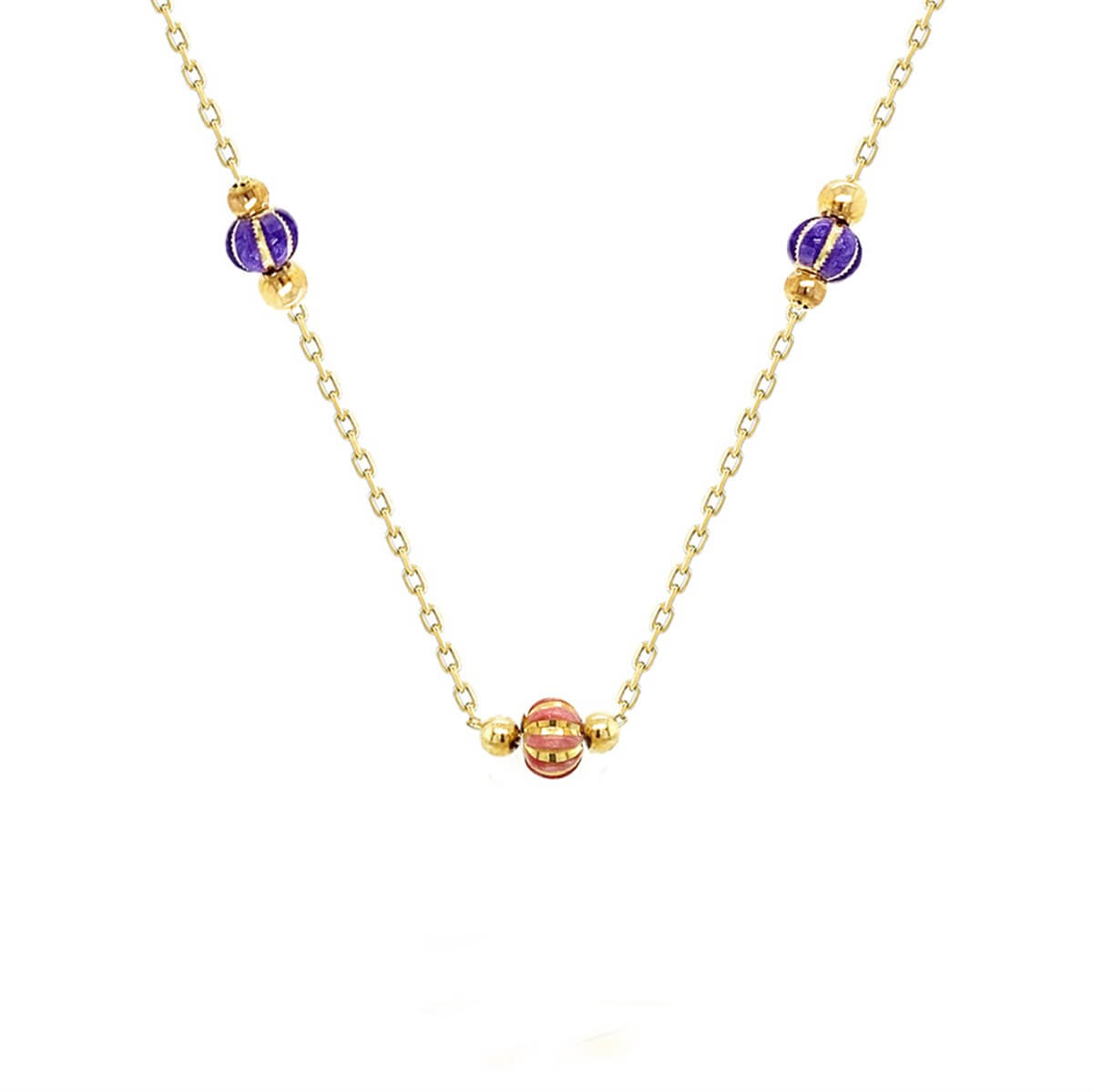 Dorika Toplu Renkli Taşlı Altın Kolye
 KLA 212 01 01 00