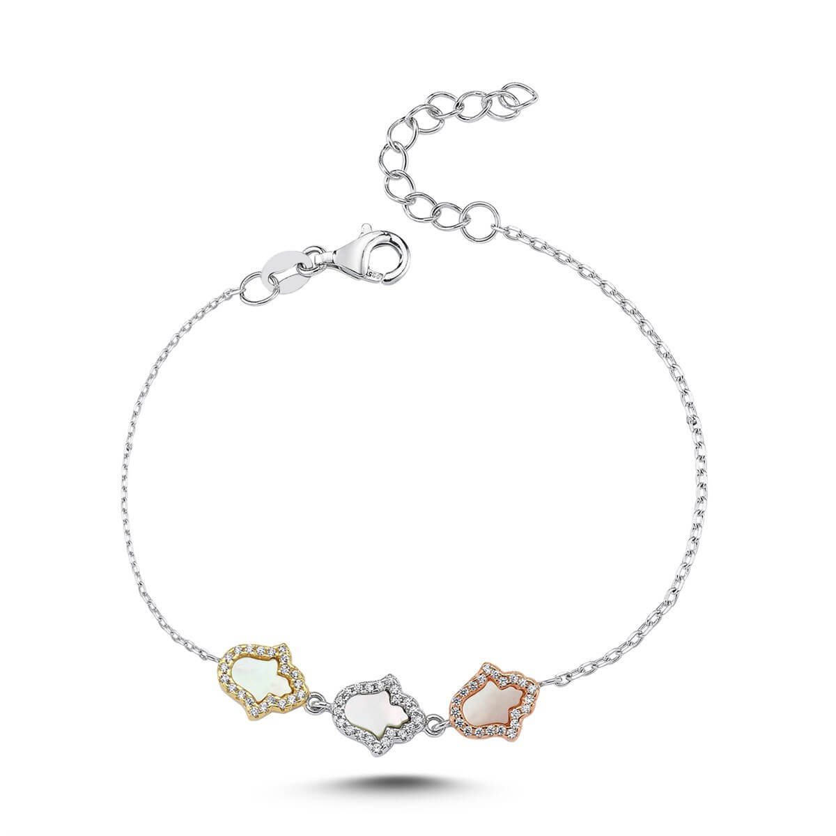 Fatma Ana Eli  Figürlü Gümüş Bileklik