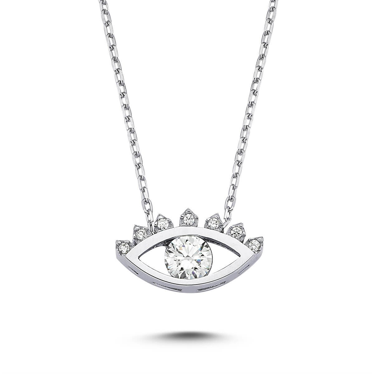 Göz Figürlü Gümüş Kolye