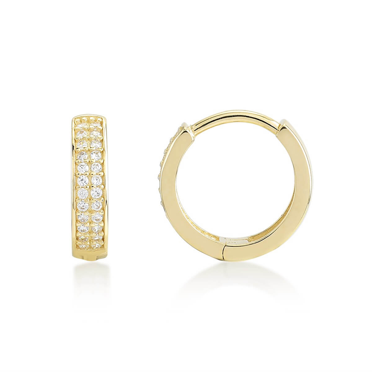 Halka Altın Taşlı Küpe KPA 136 01 05 00