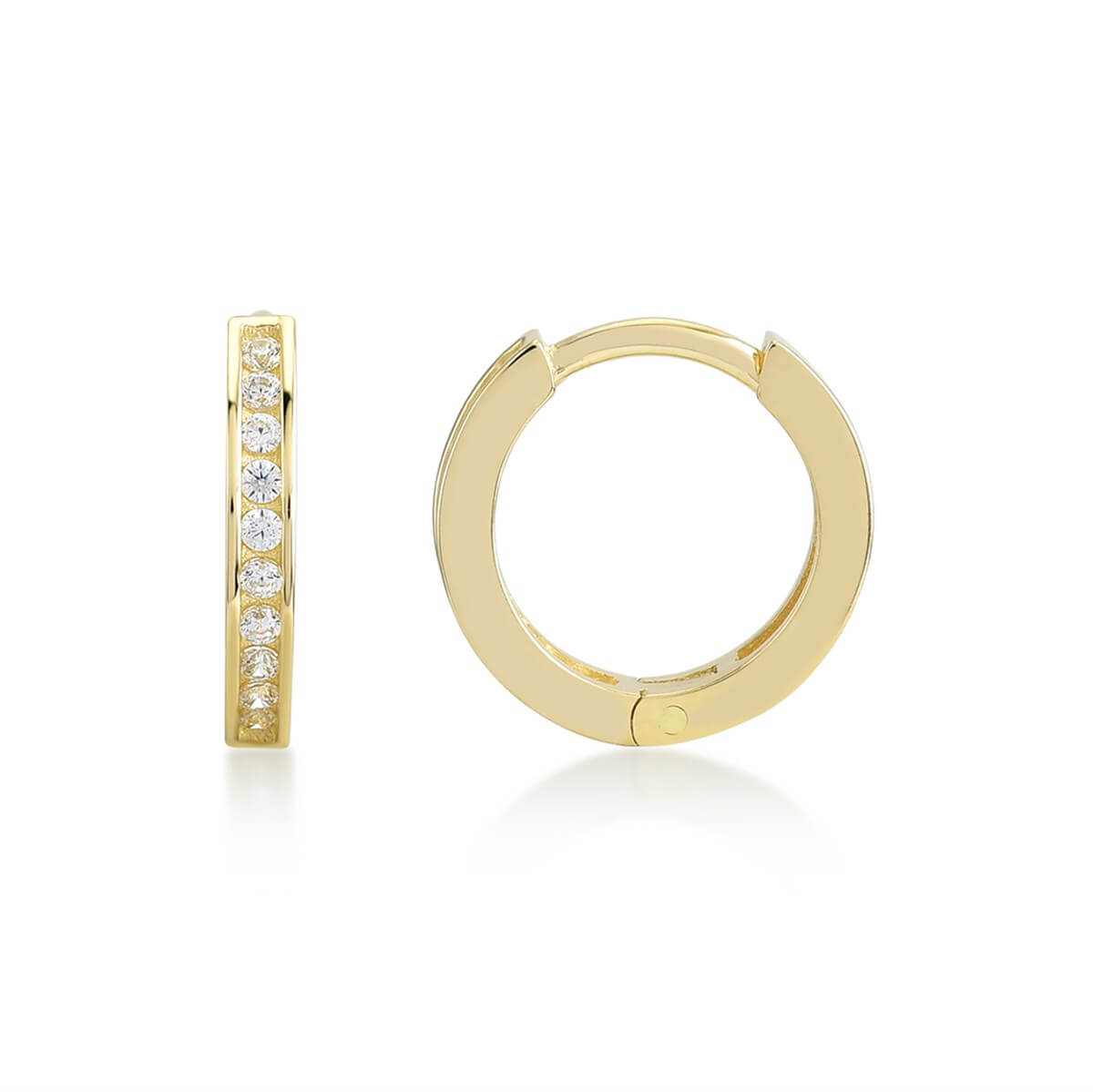 Halka Altın Taşlı Küpe KPA 102 01 05 00