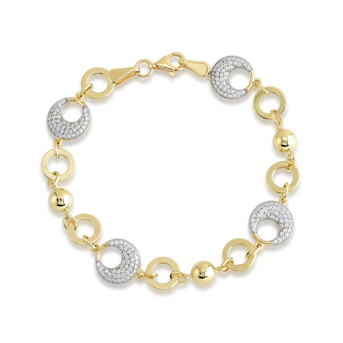 Halka Taşlı Altın Bileklik