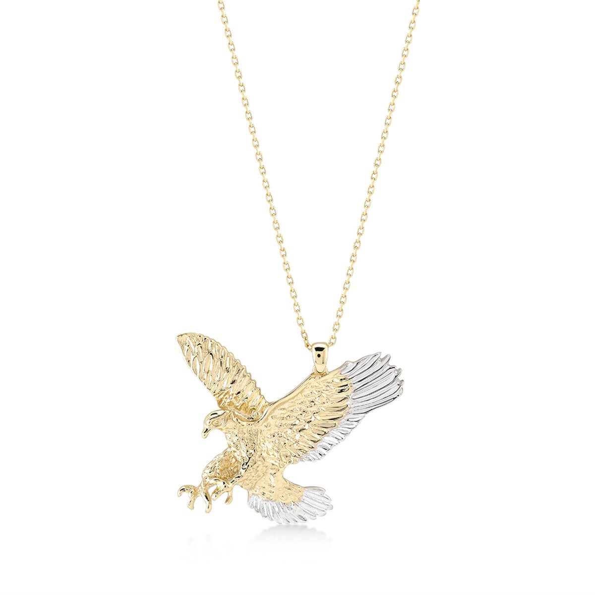 Kartal Figürlü Gümüş Kolye