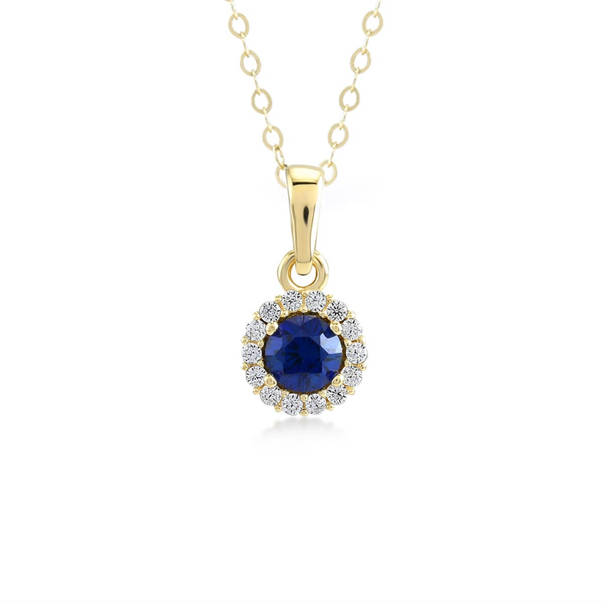 Kenar Taşlı Altın Fantazi Kolye