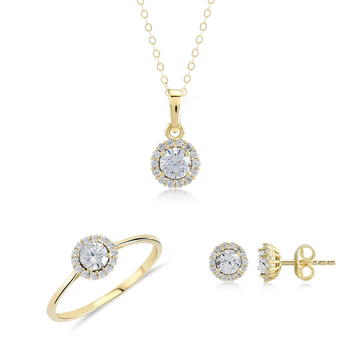 Kenar Taşlı Altın Fantazi Set MA 103 01 05 00