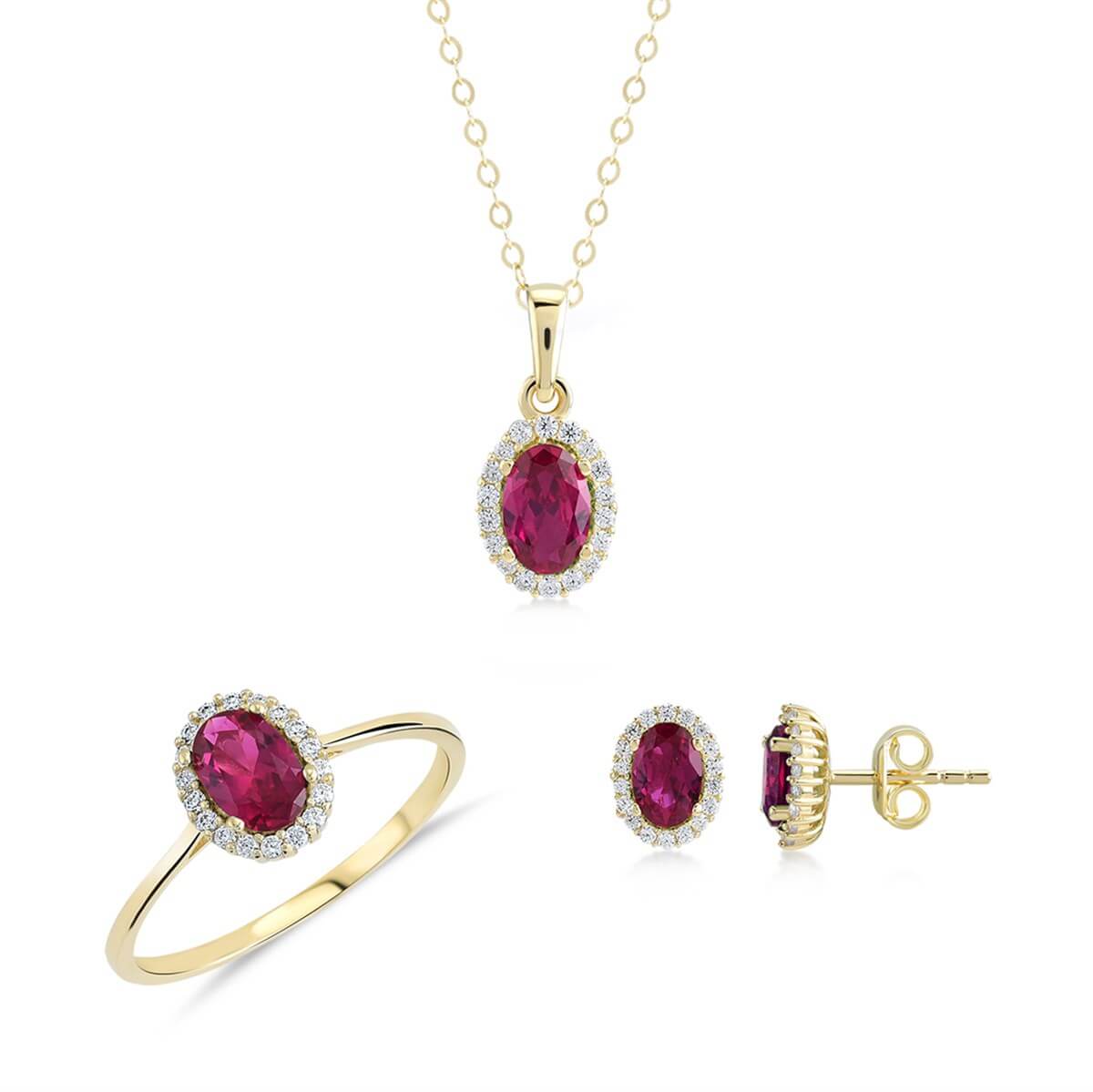 Kenar Taşlı Altın Fantazi Set MA 105 01 07 00