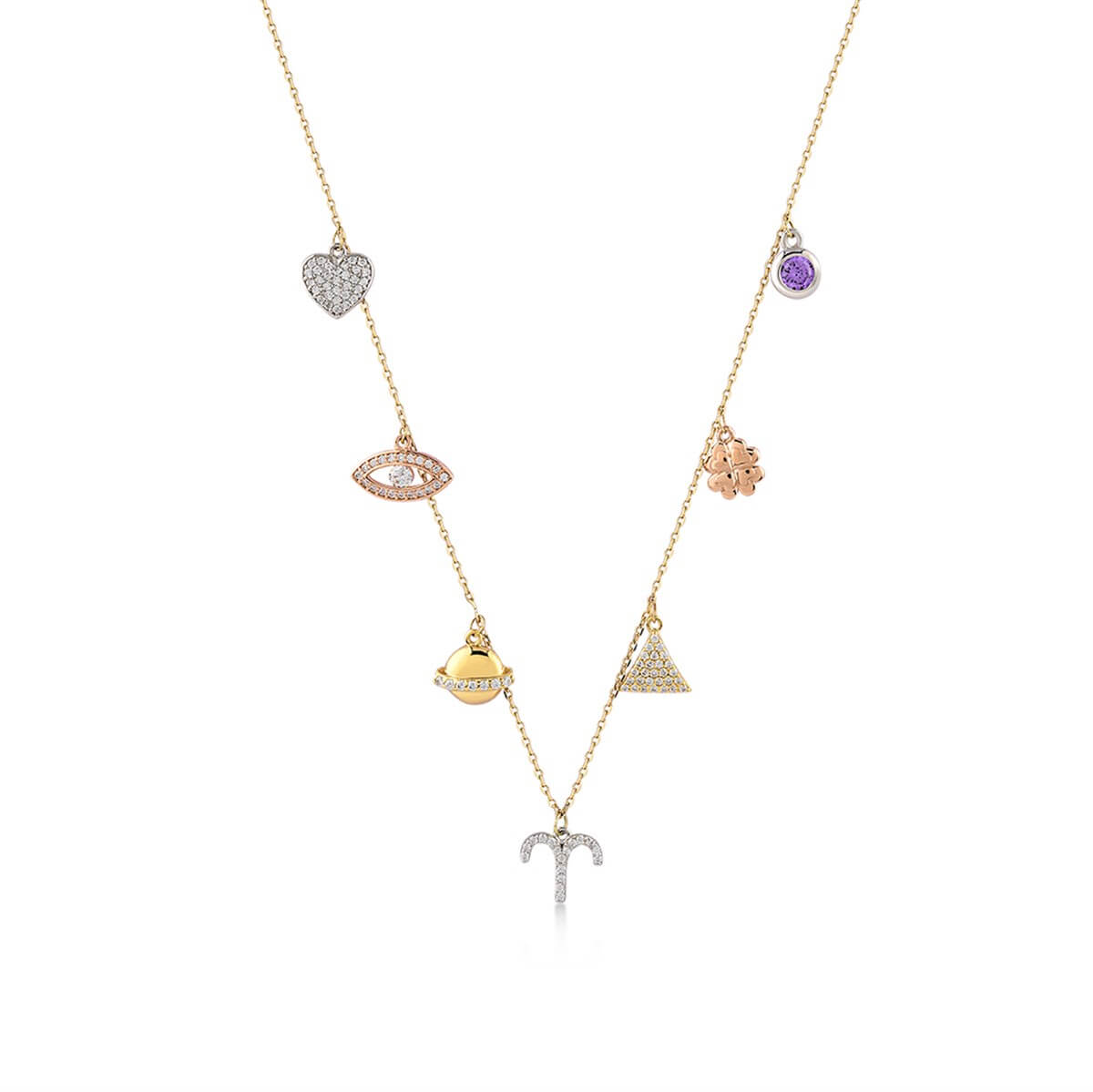 Koç Burcu Gümüş Kolye