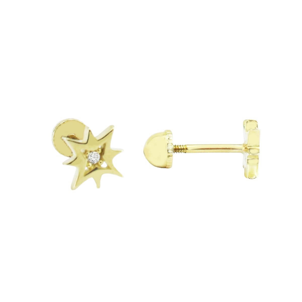 Kutup Yıldızı Tragus Piercing Altın Küpe KPA 187 01 05 00