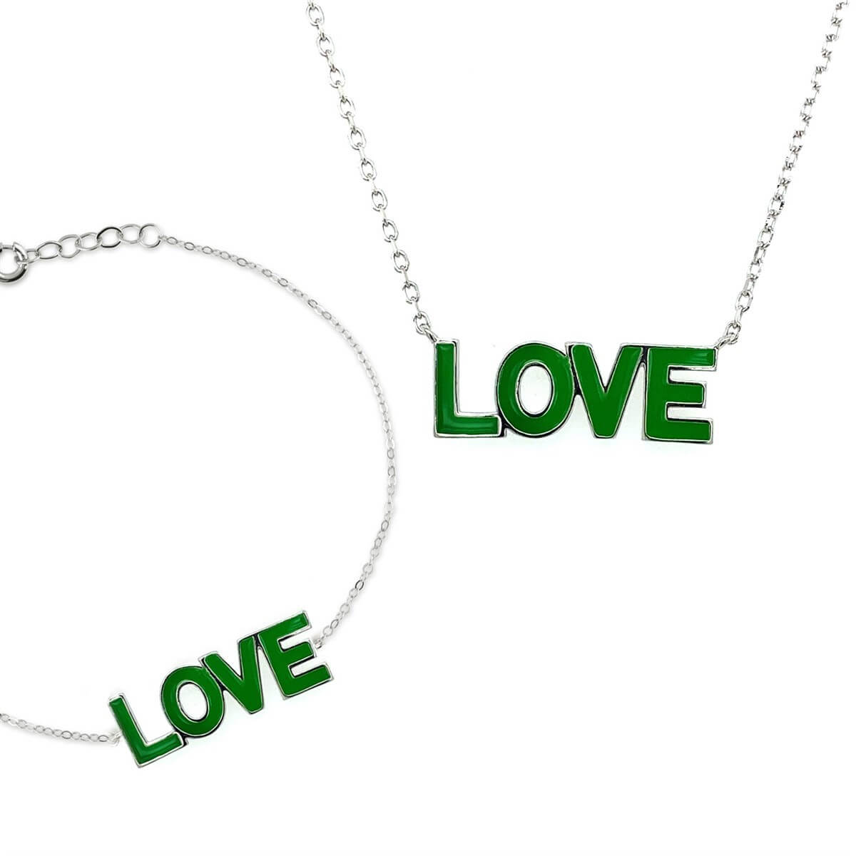 Love İkili Gümüş Takı Seti