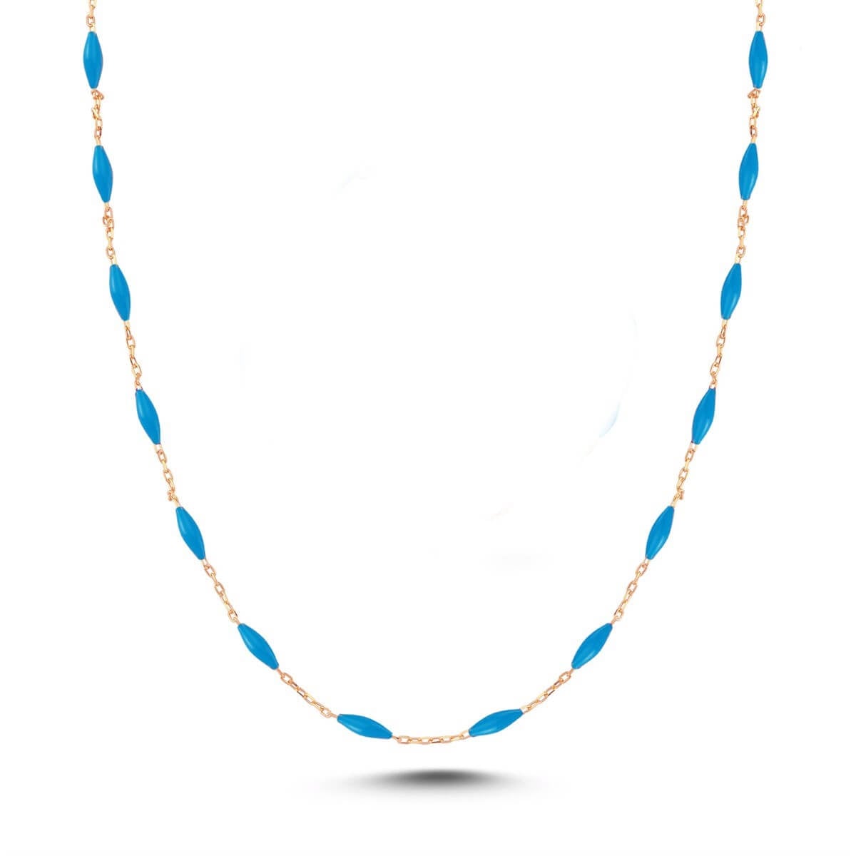 Mavi Mineli Gümüş Kolye