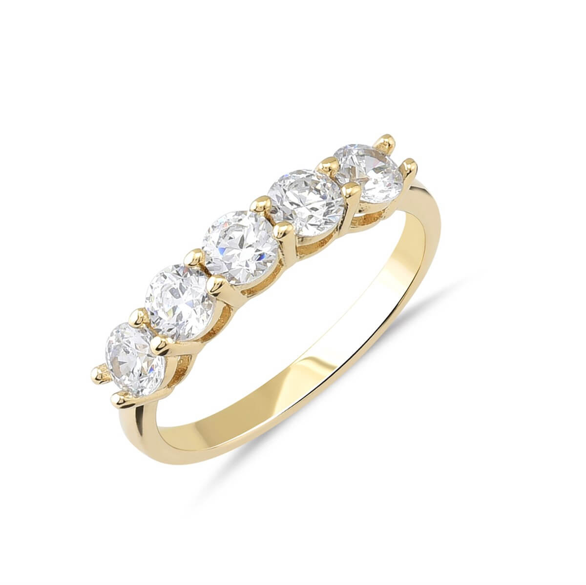 Preciosa Zirconia Taşlı  Gümüş Beştaş Yüzük