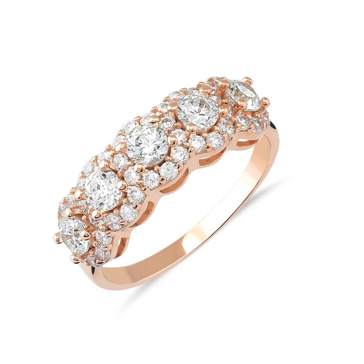Preciosa Zirconia Taşlı  Gümüş Beştaş Yüzük