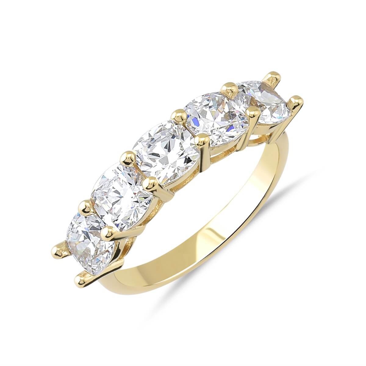 Preciosa Zirconia Taşlı  Gümüş Beştaş Yüzük