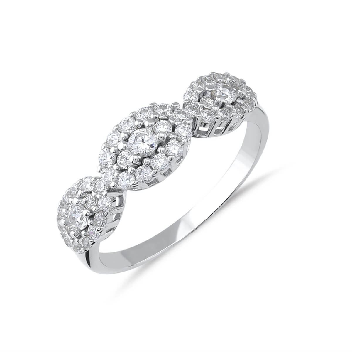 Preciosa Zirconia Taşlı  Gümüş Fantazi Yüzük