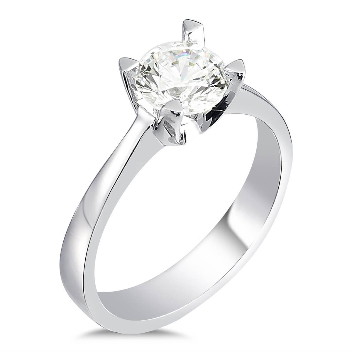 Swarovski Zirkon Taşlı  Gümüş Tektaş Yüzük