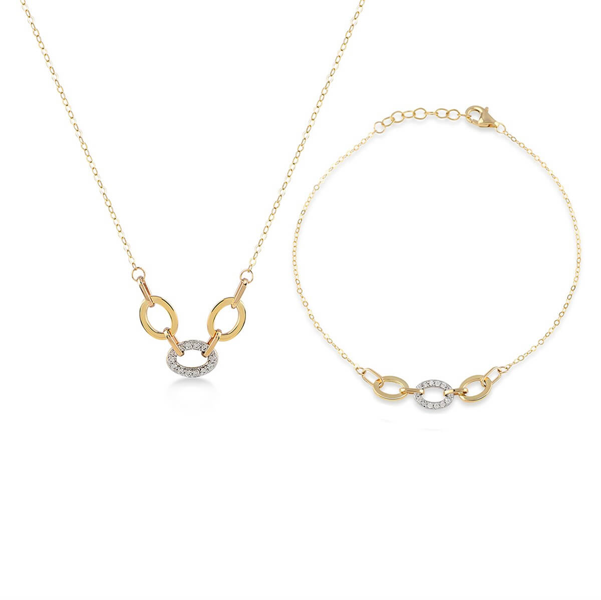 Taşlı Altın Altın Fantazi Set TA 114 08 05 00