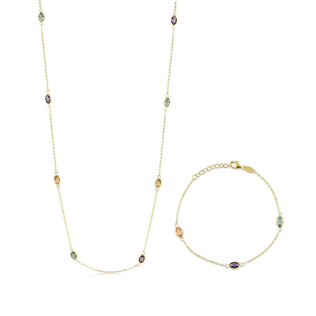 Taşlı Altın Altın Fantazi Set TA 110 08 14 00