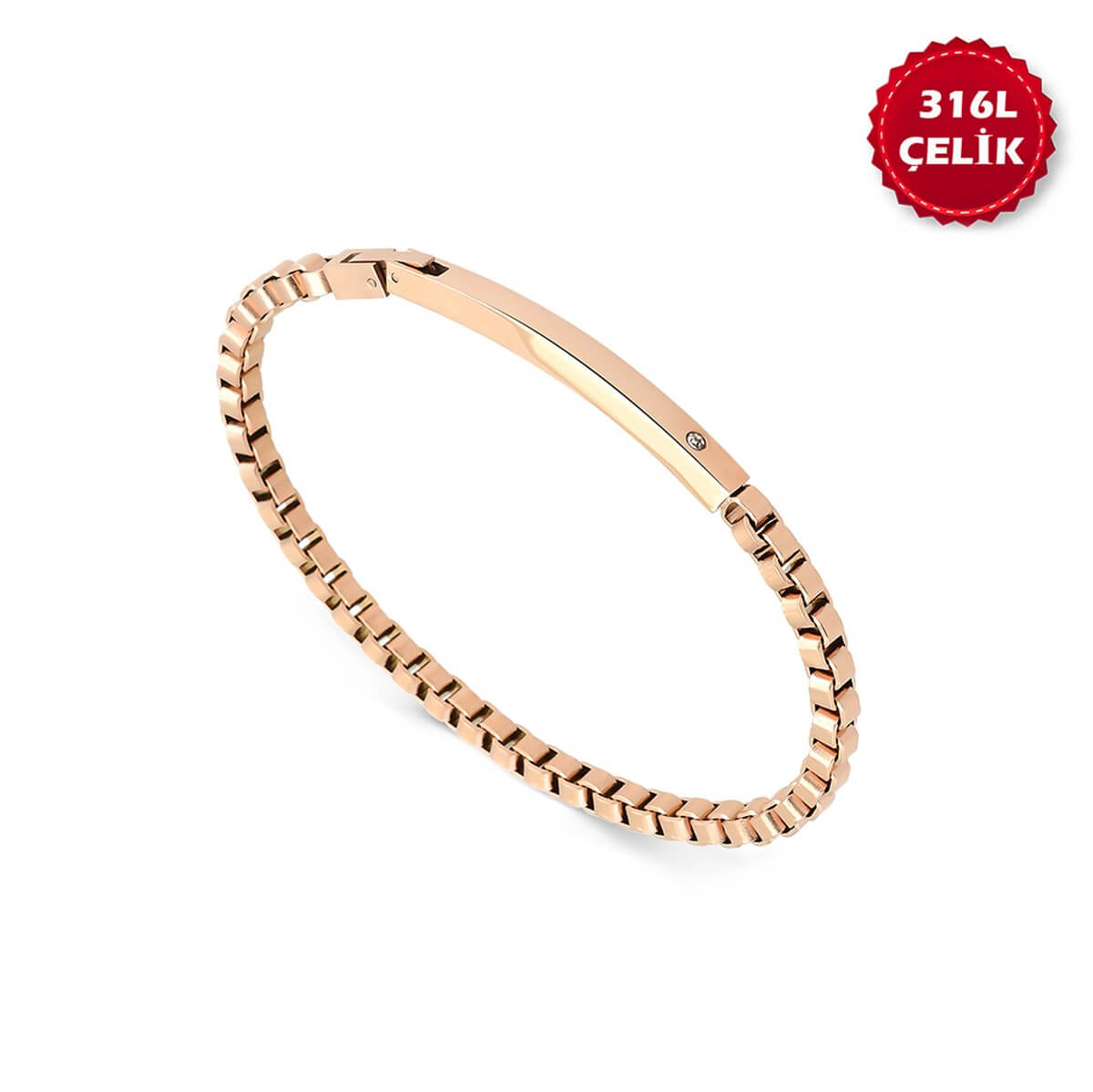 Taşlı Çelik Erkek Bileklik BLC 116 19 05 00