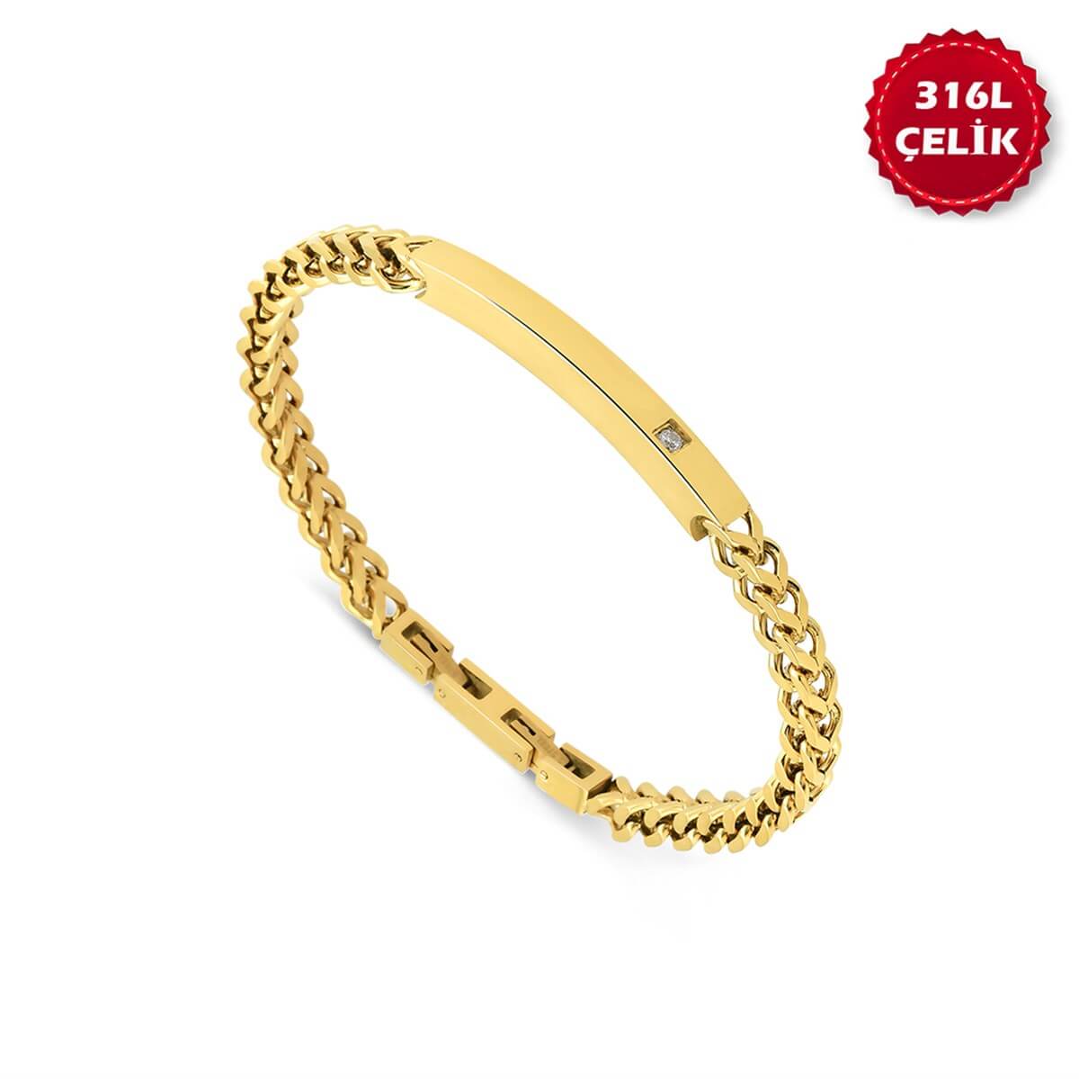 Taşlı Çelik Erkek Bileklik BLC 129 20 05 00