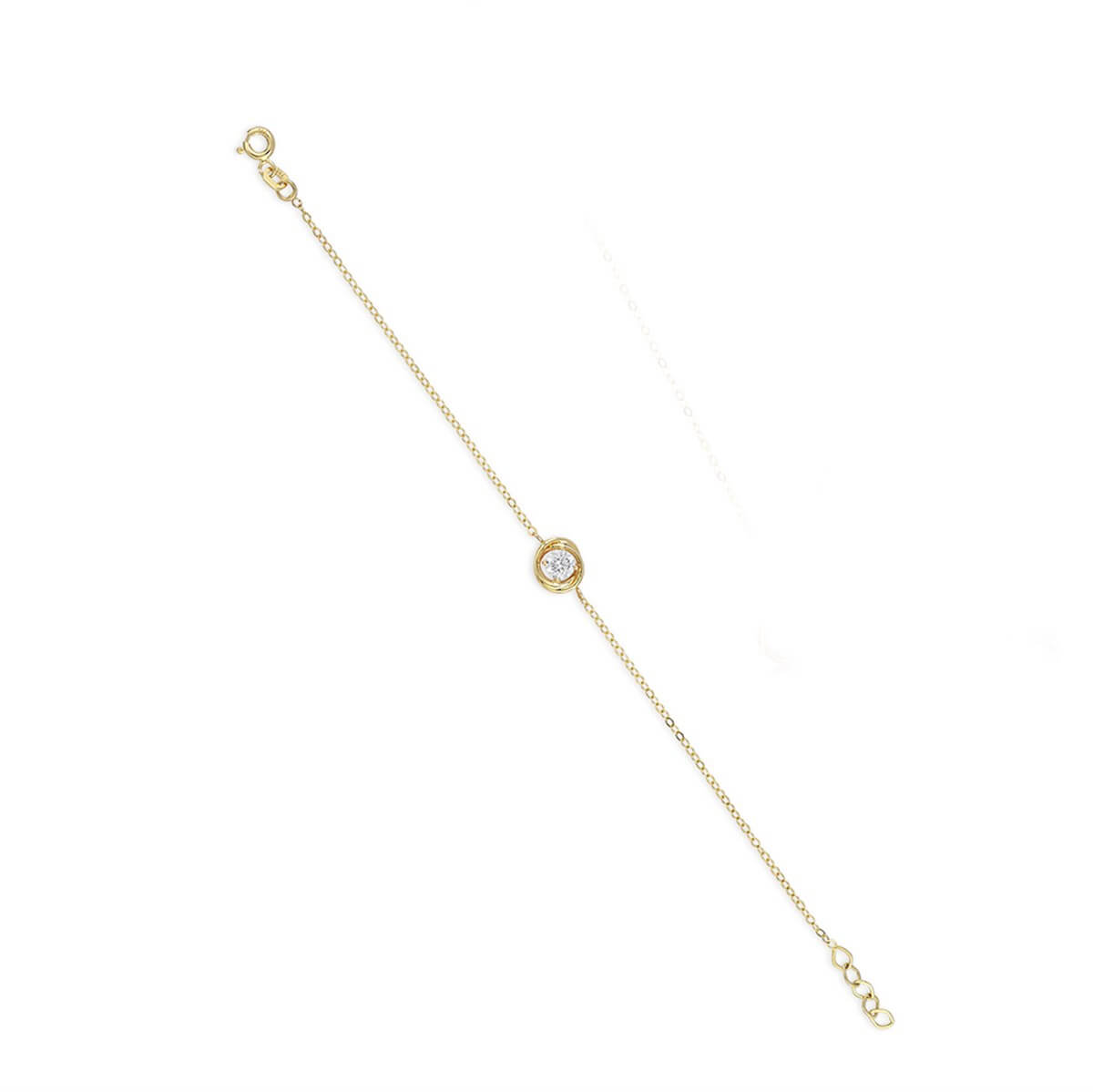 Tek Taşlı Altın Bileklik