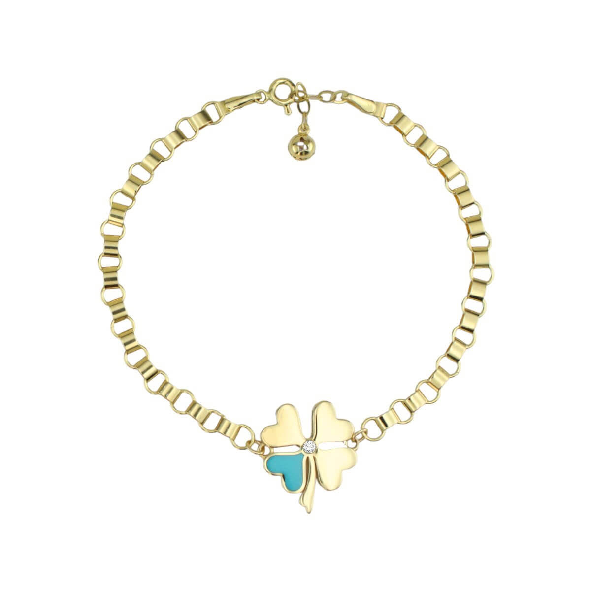 Turkuaz Yonca Altın Bileklik BLA 123 01 03 00