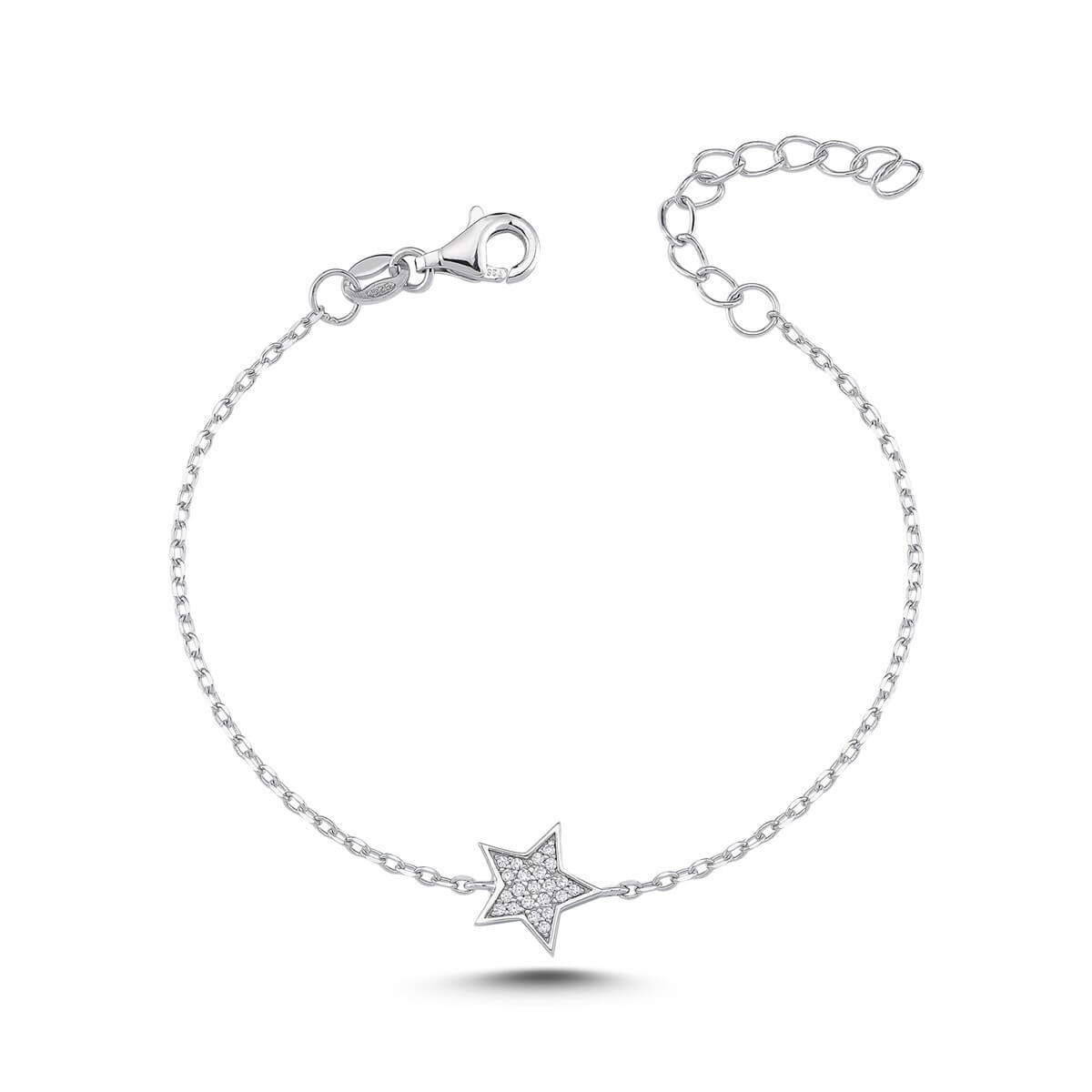 Yıldız Figürlü Gümüş Bileklik