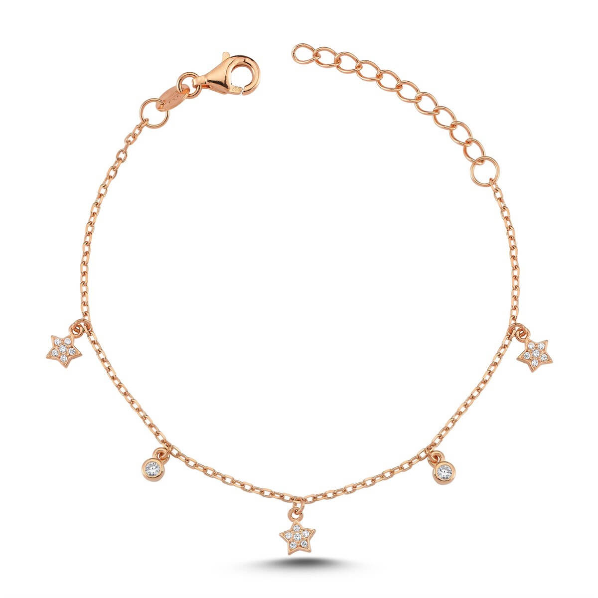 Yıldızlı Figürlü Gümüş Bileklik