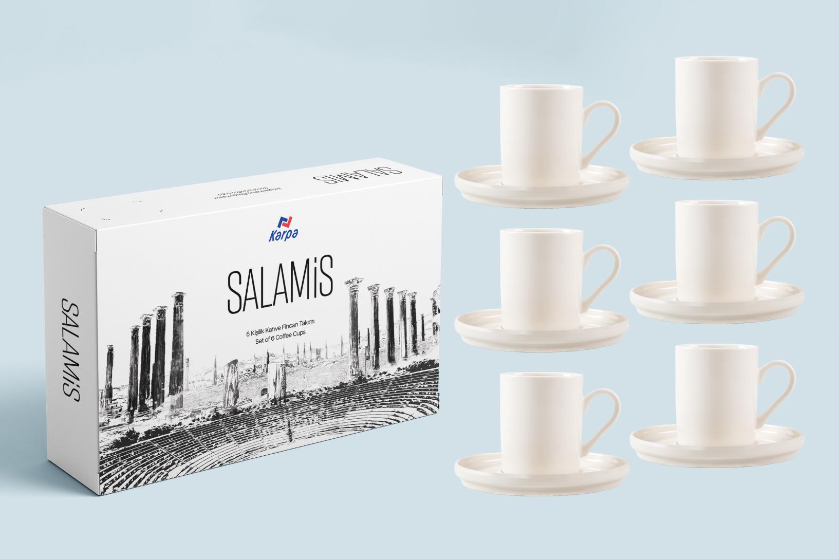 AP SALAMİS FİNCAN TABAKLI 100CC 12 PARÇA YALIN