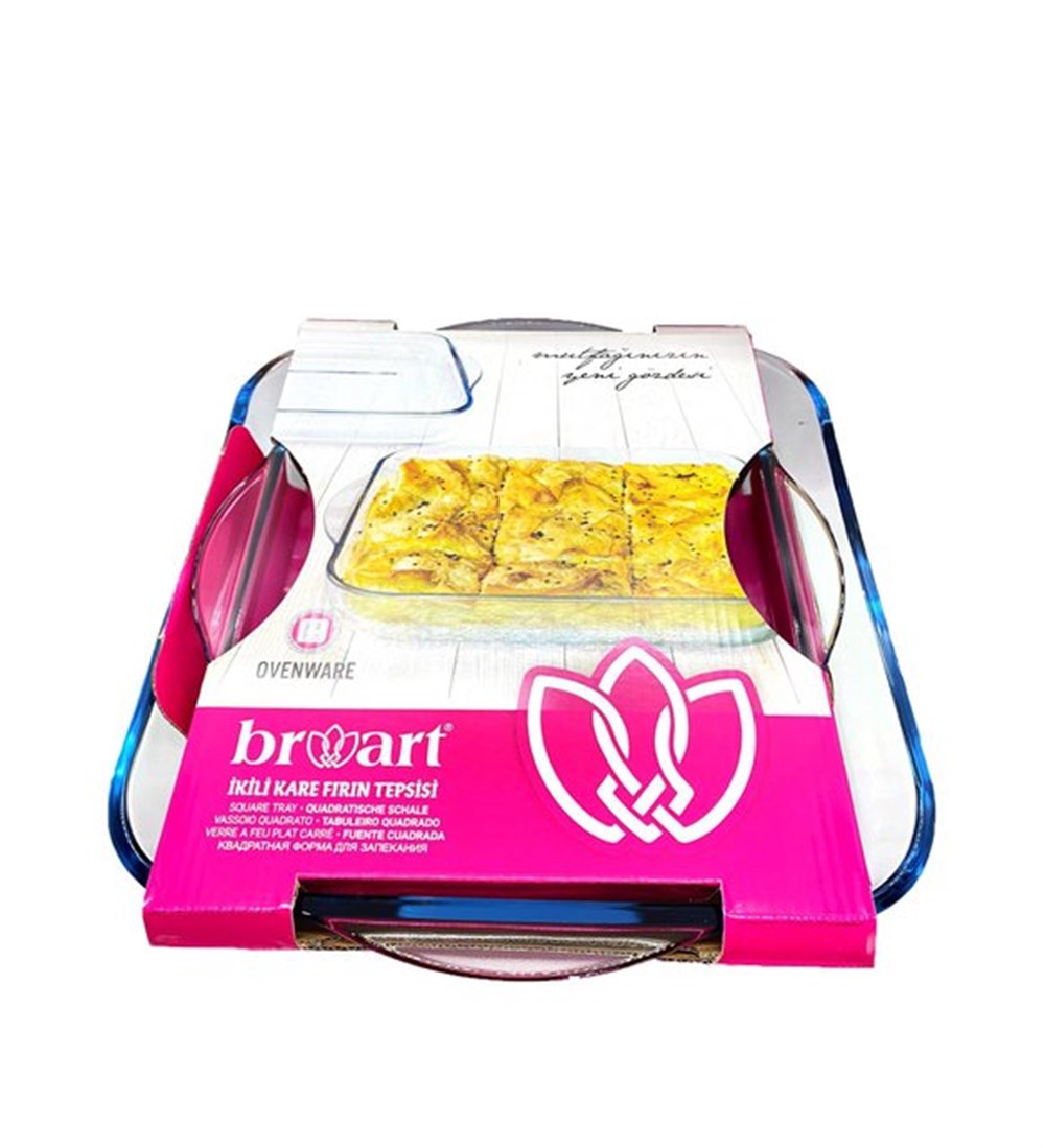 BR FIRIN TEPSİ SETİ KARE 2Lİ SADE