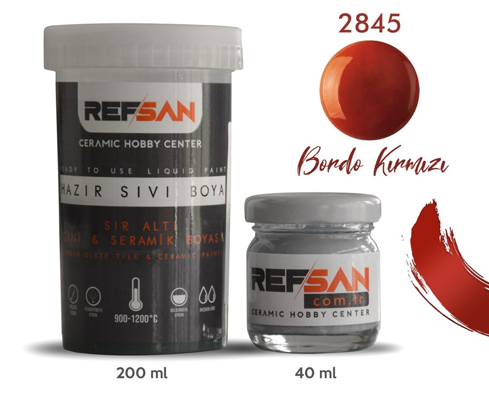 RF HAZIR SERAMİK BOYASI BORDO KIRMIZI 40CC