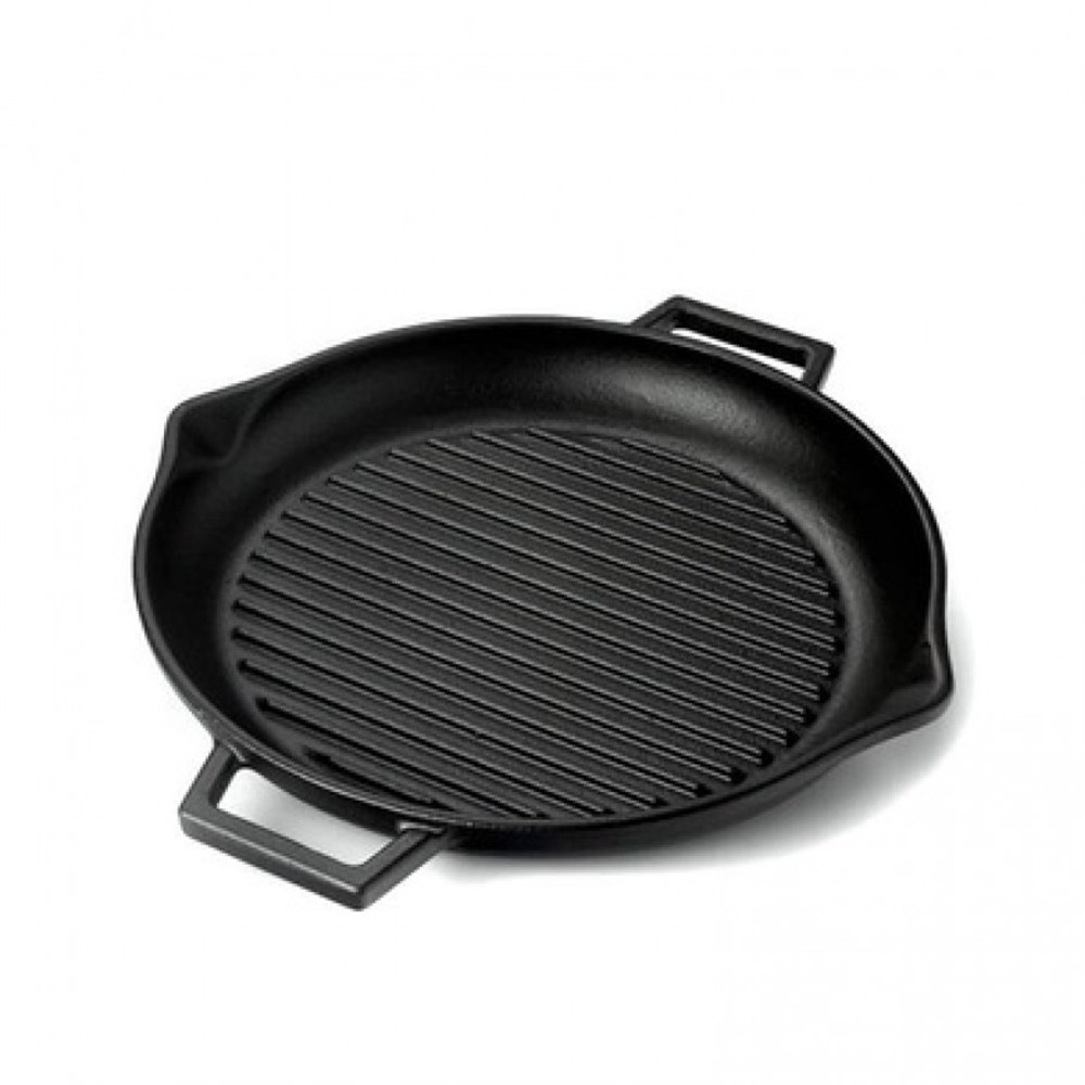 LAVA YUVARLAK IZGARA TAVA 30CM KULPLU